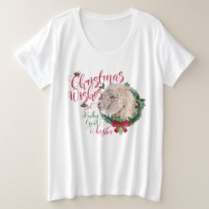 T-shirts GOTA   O Natal Deseja O Bebê-Cabra Angora