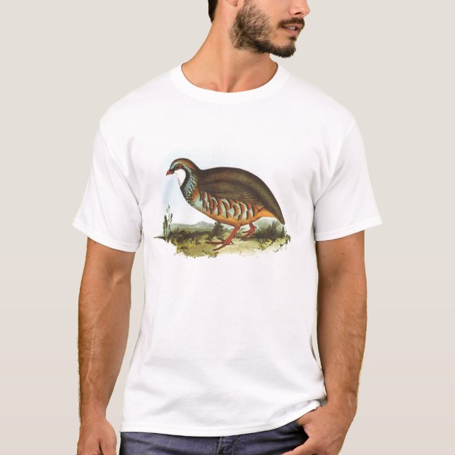 T-shirts Gould - perdiz de patas encarnadas - rufa do (Frente)