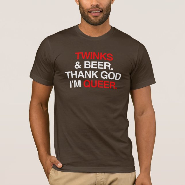 T-shirts Graças a Deus eu sou gay (Frente)