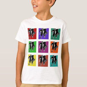 T-shirts Grade Muli-Colorida da torneira