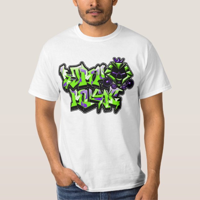 T-shirts Graff Kat (Slimer & fantasmas roxos) (Frente)