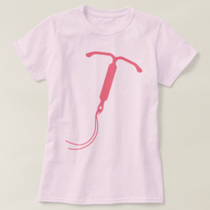 T-shirts Gráfico cor-de-rosa de IUD