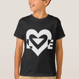 T-shirts Gráfico de Amor legal, Branco