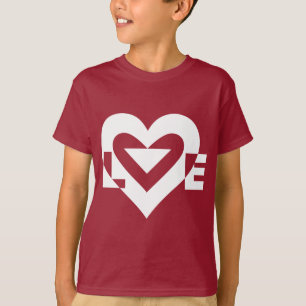 T-shirts Gráfico de Amor legal, Branco
