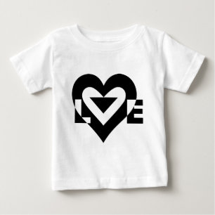 T-shirts Gráfico de Amor legal, Preto