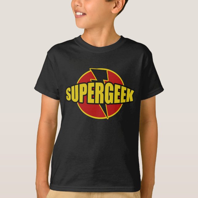 T-shirts Gráfico de Diversão SUPERGEEK TEE (Frente)
