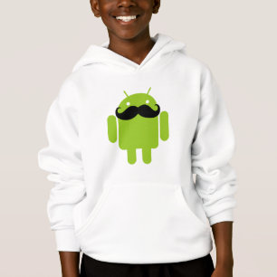 T-shirts Gráfico do bigode preto robô androide