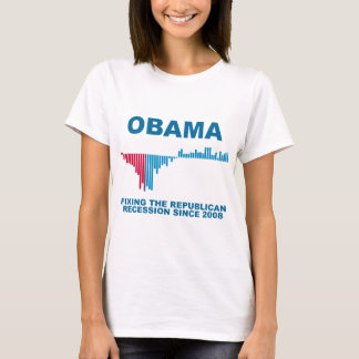 T-shirts Gráfico do crescimento do emprego de Obama