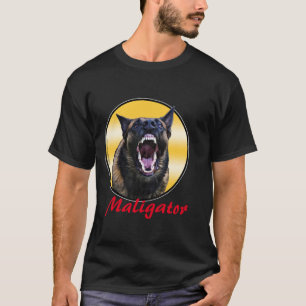 T-shirts Gráfico do descascamento "Maligator" Malinois