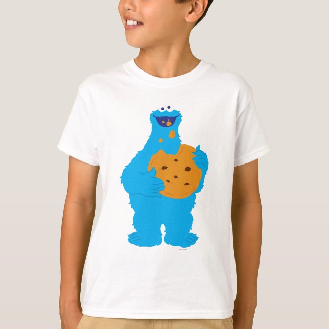 T-shirts Gráfico do Monstro Come-Cookies (Frente)