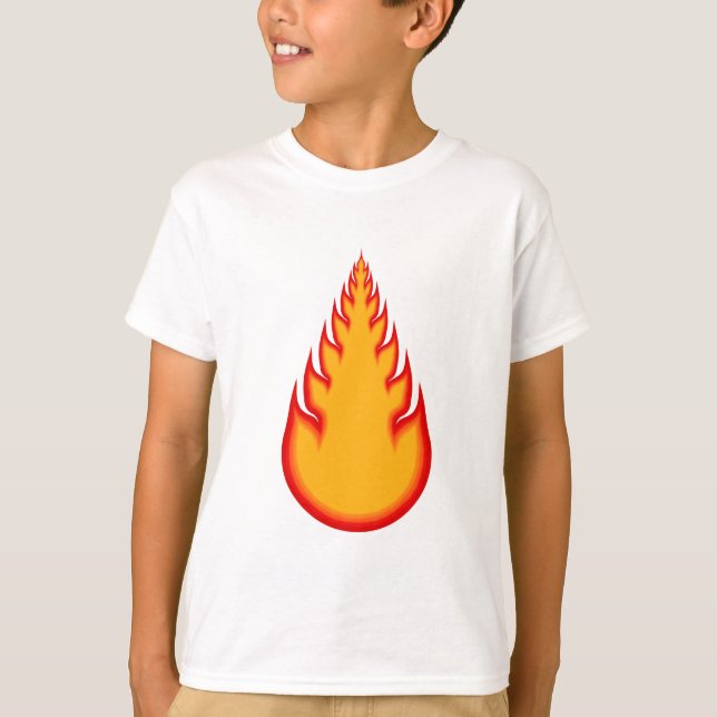 T-shirts Gráficos Fireball: Bola de Fogo: Chamas (Frente)