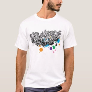 T-shirts grafite de microfone swAGGER TM