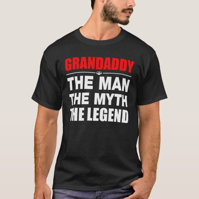 T-shirts Grandaddy o homem o mito a legenda (Frente)