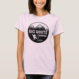 T-shirts Grande Branca, Canadá, pinta-a-neve, moças