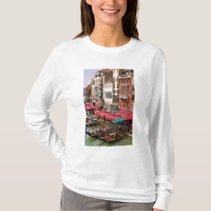 T-shirts Grande Canal de Veneza Itália com barcos gôndola
