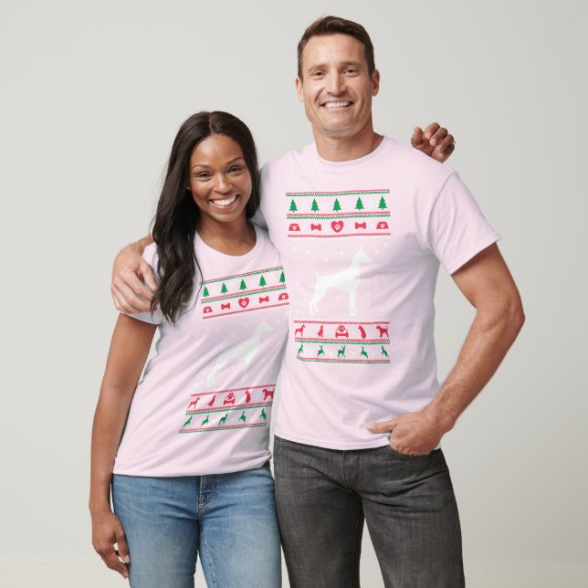 T-shirts Grande Dane Cachorro Feio, Natal (Unissex)