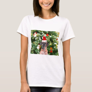 T-shirts Grande Dane com Caixas de Presente de Árvore de Na