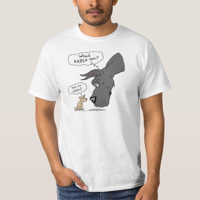 T-shirts Grande Dane e Chihuahua Black (Frente)