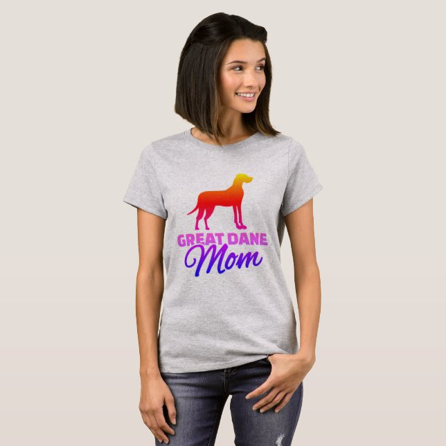 T-shirts Grande Dane Mãe (Frente Completa)
