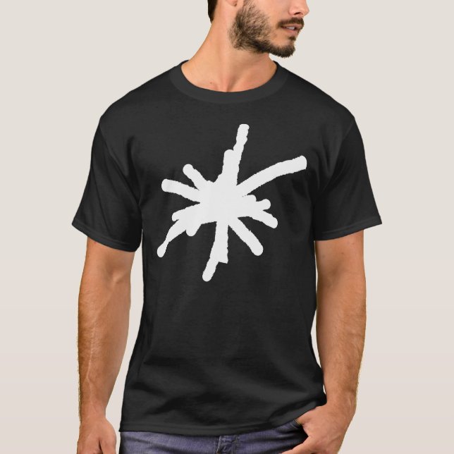 T-shirts Grande Faísca - Branco no Escuro (Frente)