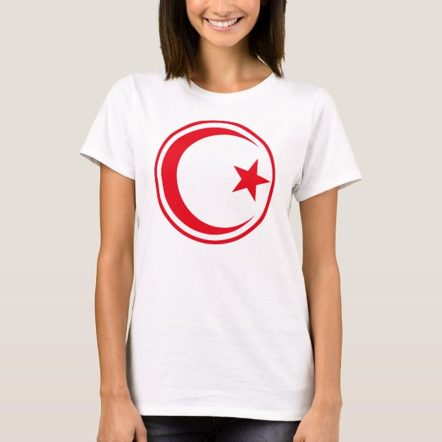 T-shirts Grande IMPRESSÃO da Força Aérea Tunisina (Frente)