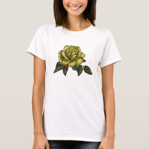 T-shirts Grande rosa amarelo com joaninhas vermelhos