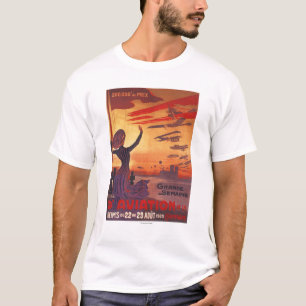 T-shirts Grande semana da aviação - poster de ondulação