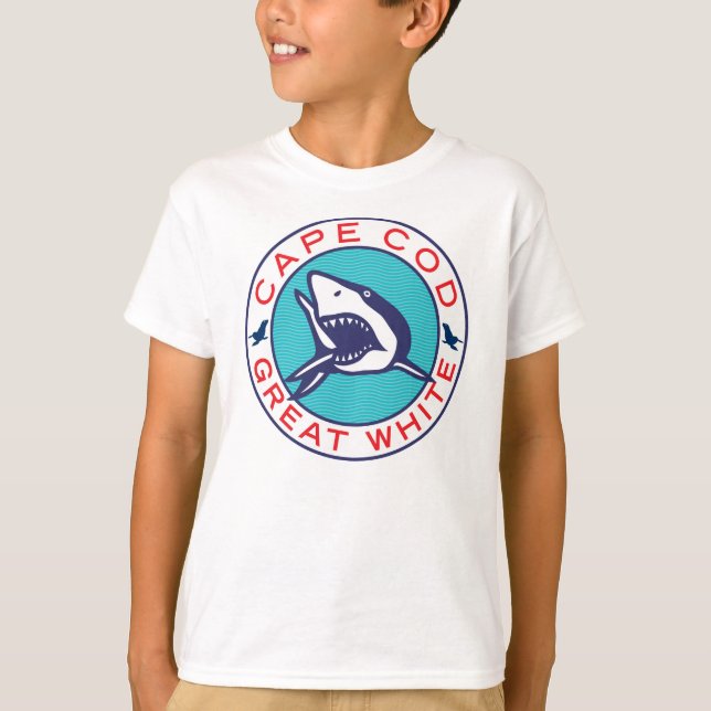 T-shirts Grande T branco de Cape Cod (Frente)