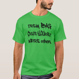 T-shirts Grandes ideais criam-se inspiram outro pretos