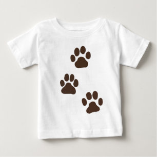 T-shirts Grandes Pegadas de Pata de Cachorro
