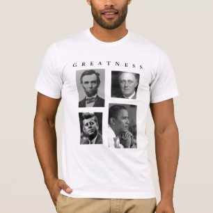 T-shirts GRANDEZA de FRONT/BACK com CITAÇÕES OBAMA