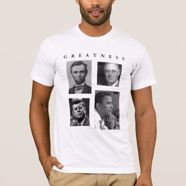 T-shirts GRANDEZA de FRONT/BACK com CITAÇÕES   OBAMA (Frente)