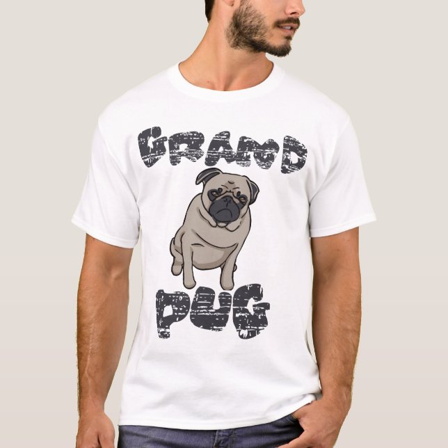 T-shirts grandpug (Frente)