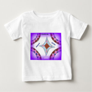 T-shirts "Gratidão Paz Amor Unir" Mandala Art Impressão