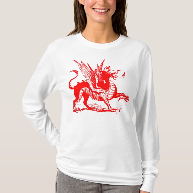T-shirts Gravação do Dragão - Vermelho (Frente)