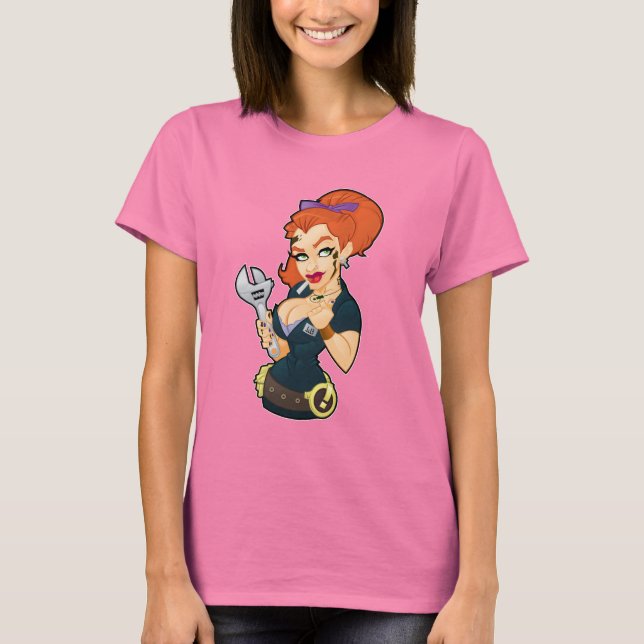 T-shirts Grease Monkey Girl Dark (Frente)