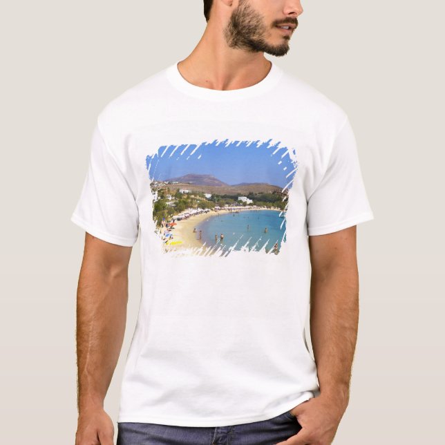 T-shirts Grécia, Ilha Paros, Praia de cima (Frente)
