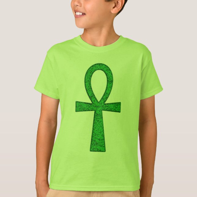 T-shirts Green Ankh Kids' (Frente)