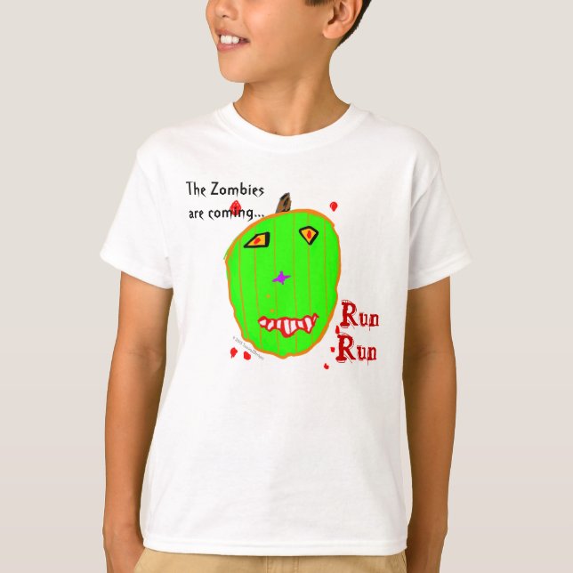 T-shirts Green Zombie Run (Frente)