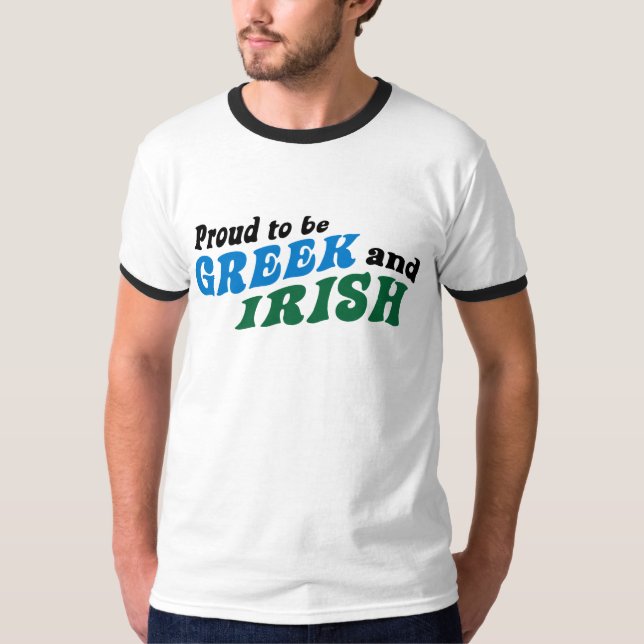 T-shirts Grego e irlandês orgulhosos (Frente)