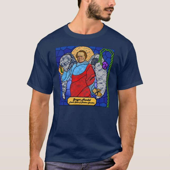 T-shirts Gregor Mendel - vitral (Frente)