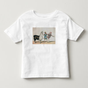 T-shirts Grimaldi e a alpaca, na pantomima popular