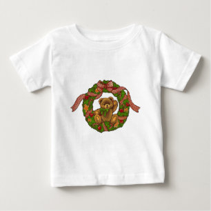 T-shirts Grinalda do urso de ursinho do Natal