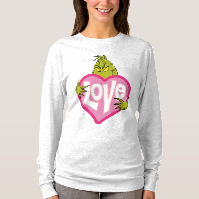 T-shirts Grinch | Coração Rosa Amor (Frente)