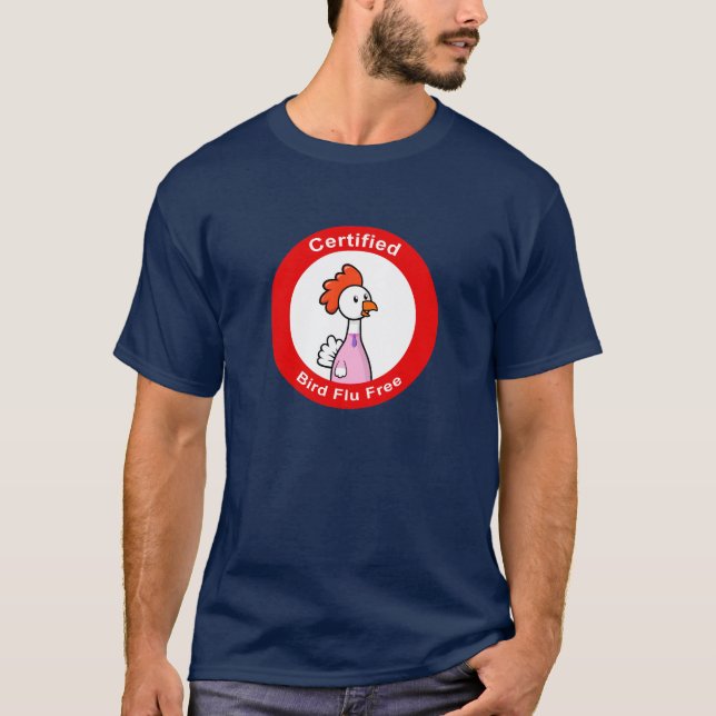 T-shirts Gripe das aves certificada livre (Frente)