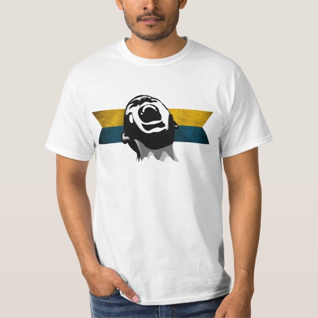 T-shirts Gritar Azul-Amarelo (Frente)