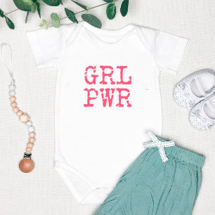 T-shirts GRL PWR (poderfeminino) - Rosa Quente Fofo