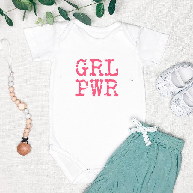 T-shirts GRL PWR (poderfeminino) - Rosa Quente Fofo (Criador carregado)