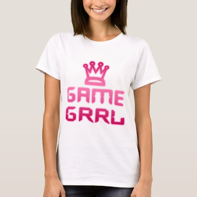 T-shirts grrl do jogo (Frente)