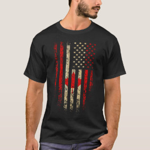 T-shirts Grunge canadense da bandeira americana